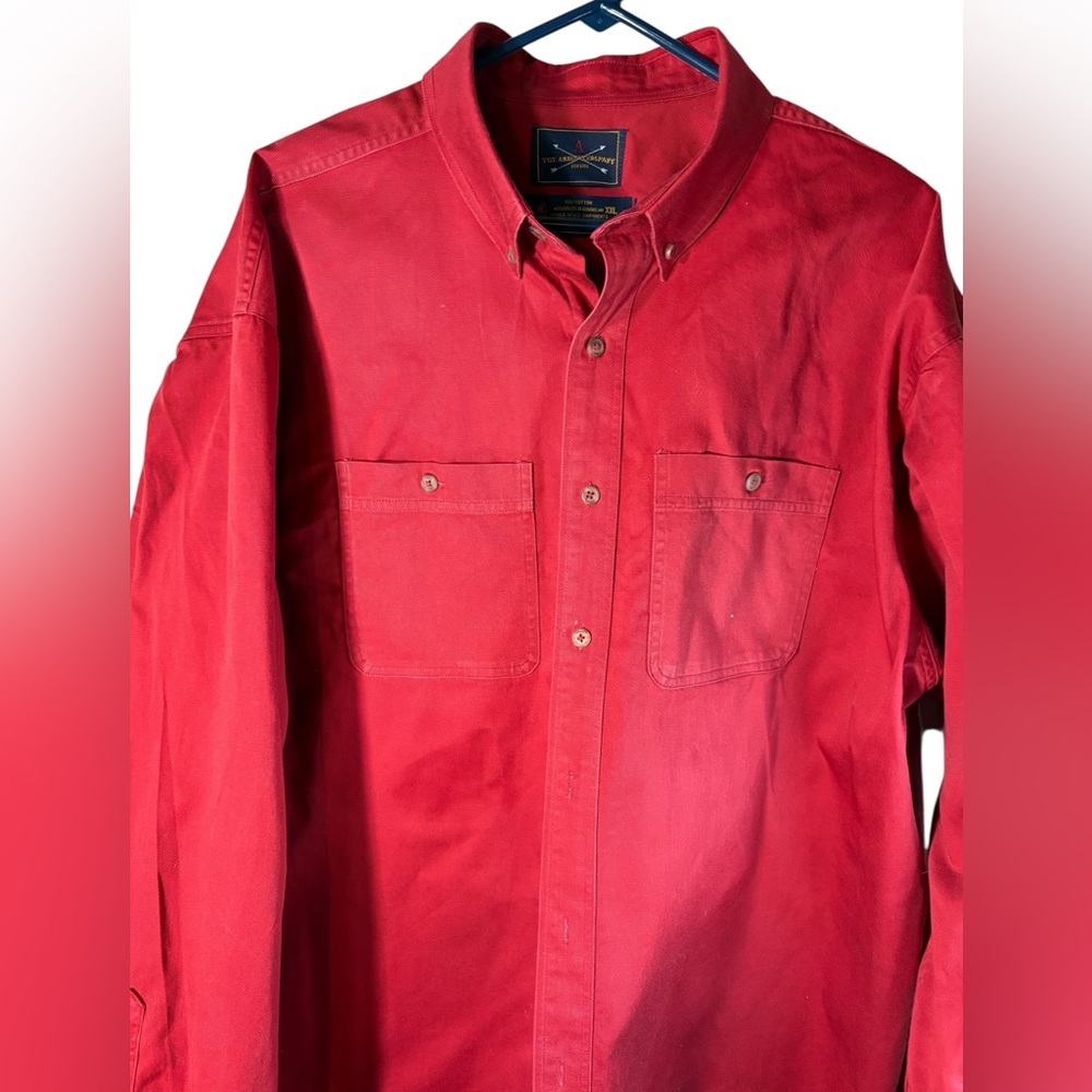 Arrow USA 1851 Red Button Down Heavy cotton Size XXL